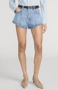 FRAME The Tilt High Rise Denim Mini Shorts