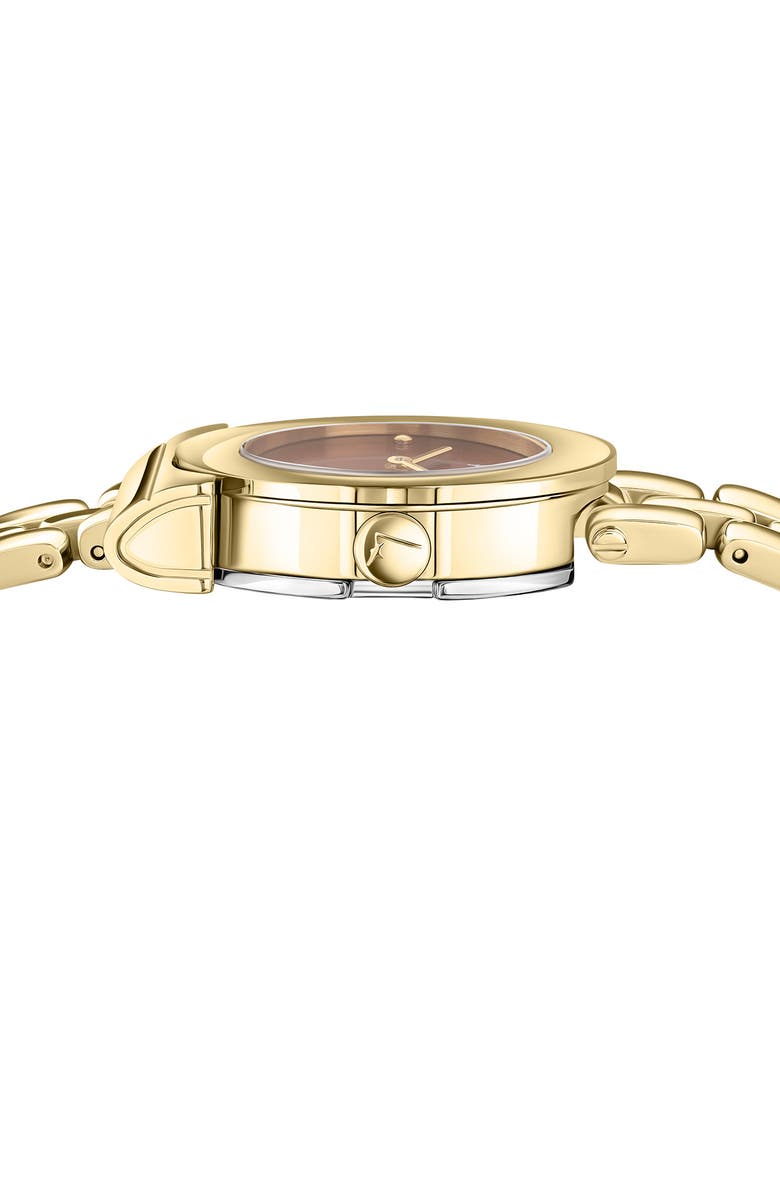 FERRAGAMO Gancino Bracelet Watch, 27mm, Alternate, color, Ip Yellow Gold