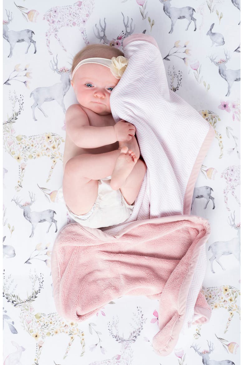 Fitted Crib Sheet, Alternate, color, BLUSH FAWN