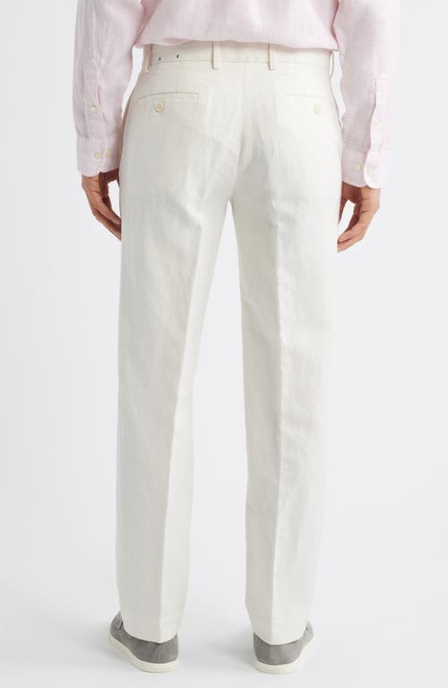 Brooks Brothers Flat Front Linen & Cotton Twill Chinos