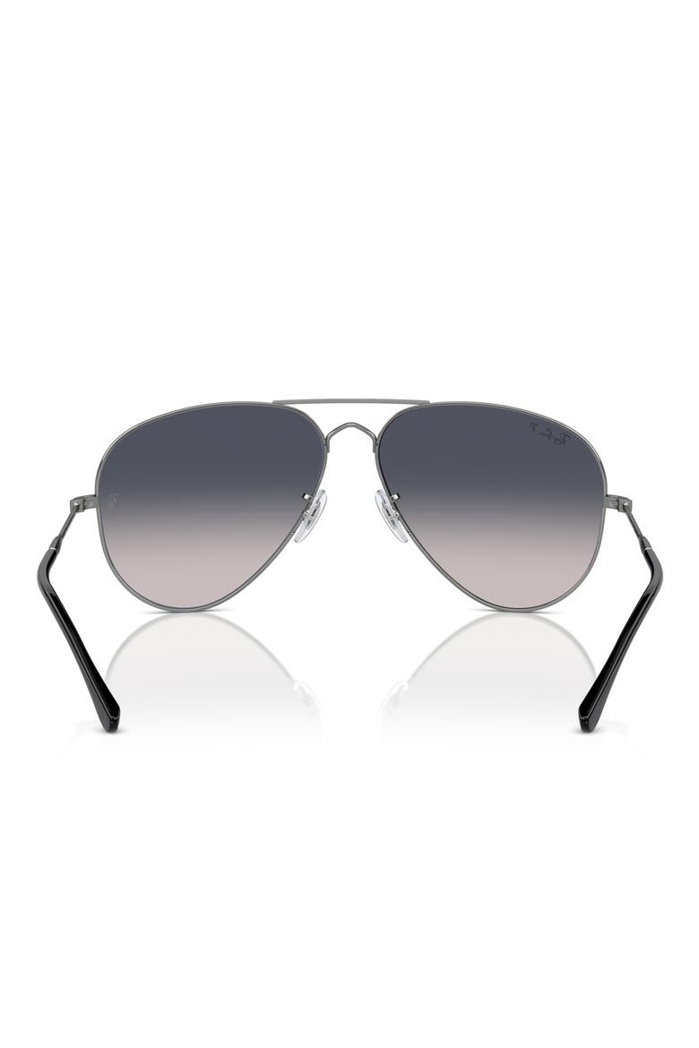 Old Aviator 62mm Gradient Polarized Oversize Sunglasses, Alternate, color, GUNMETAL
