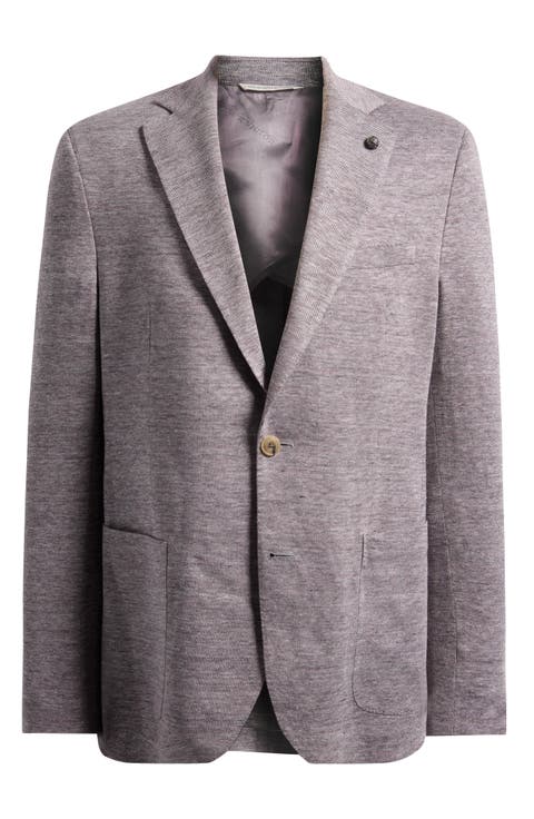 Hartford Mauve Mélange Knit Linen & Wool Blend Sport Coat