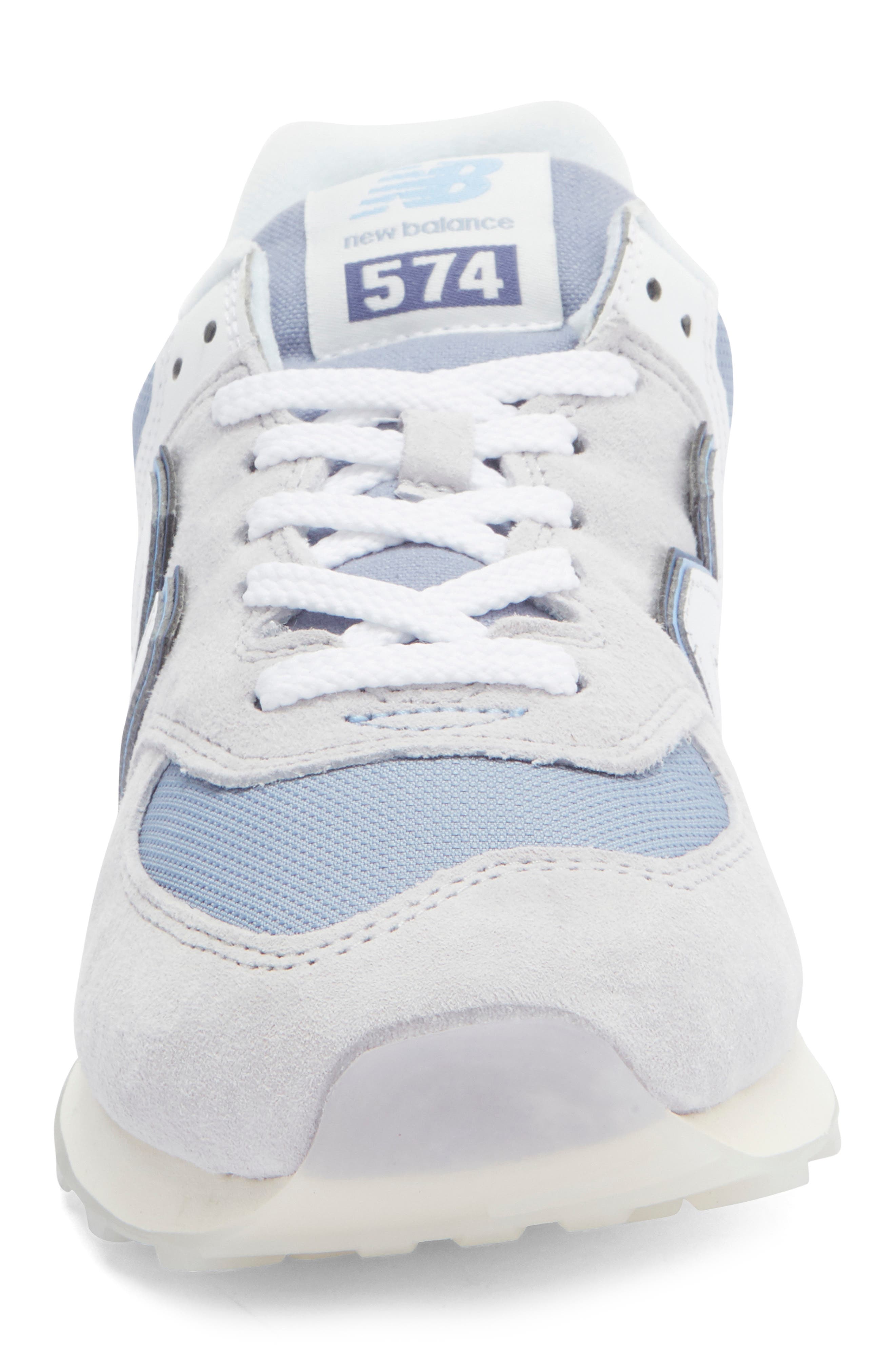 New Balance Gender Inclusive 574 Sneaker, Alternate, color, Pearl Grey/ Nb White