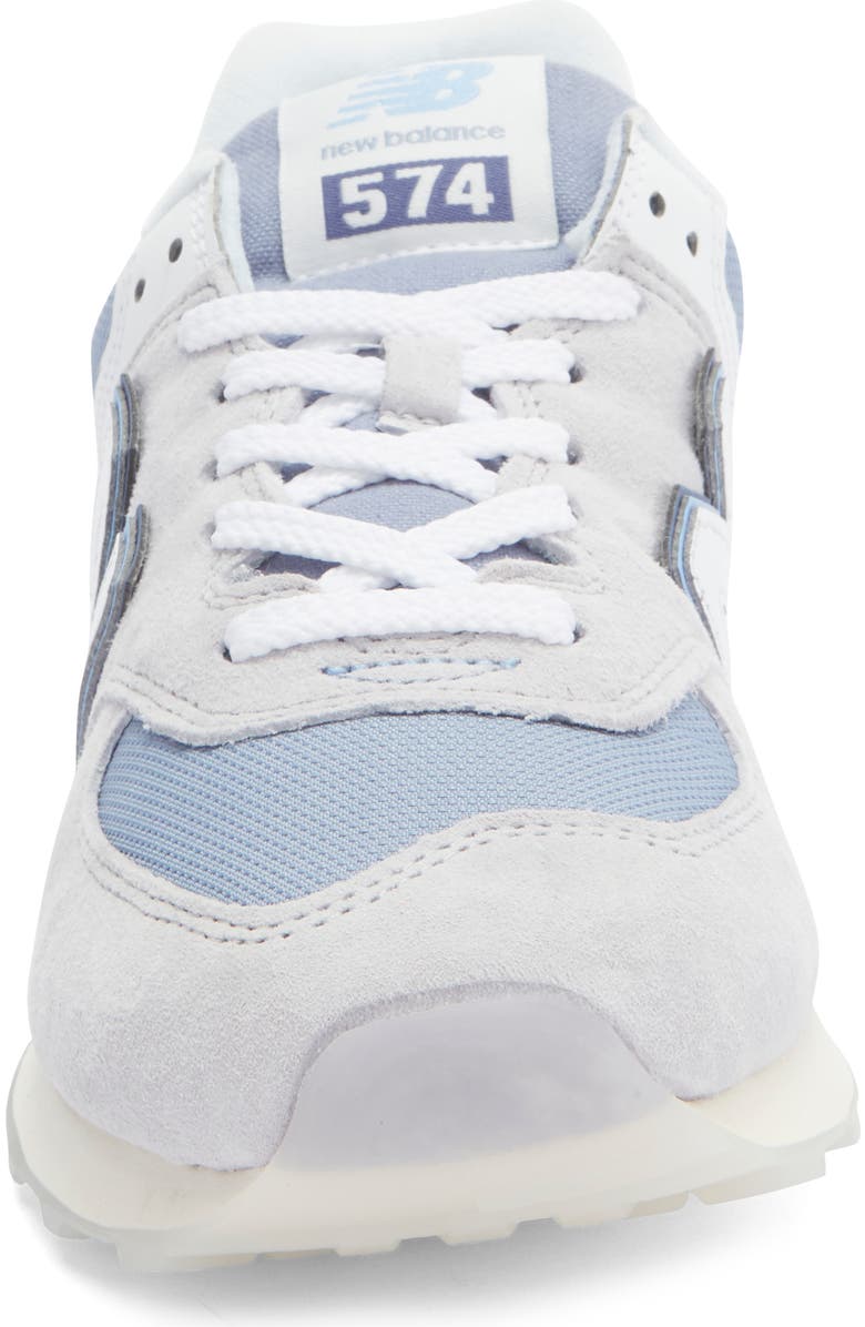 New Balance Gender Inclusive 574 Sneaker, Alternate, color, Pearl Grey/ Nb White