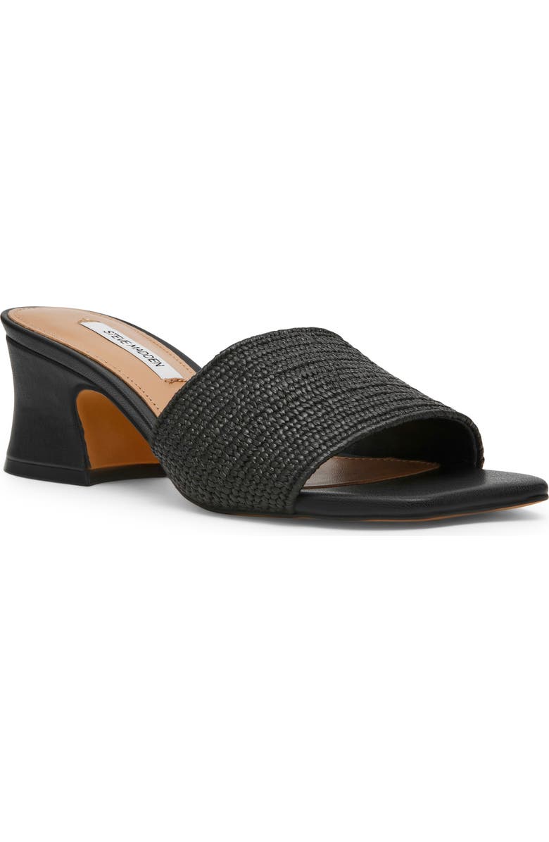 Steve Madden Frolic Slide Sandal, Main, color, Black Raffia