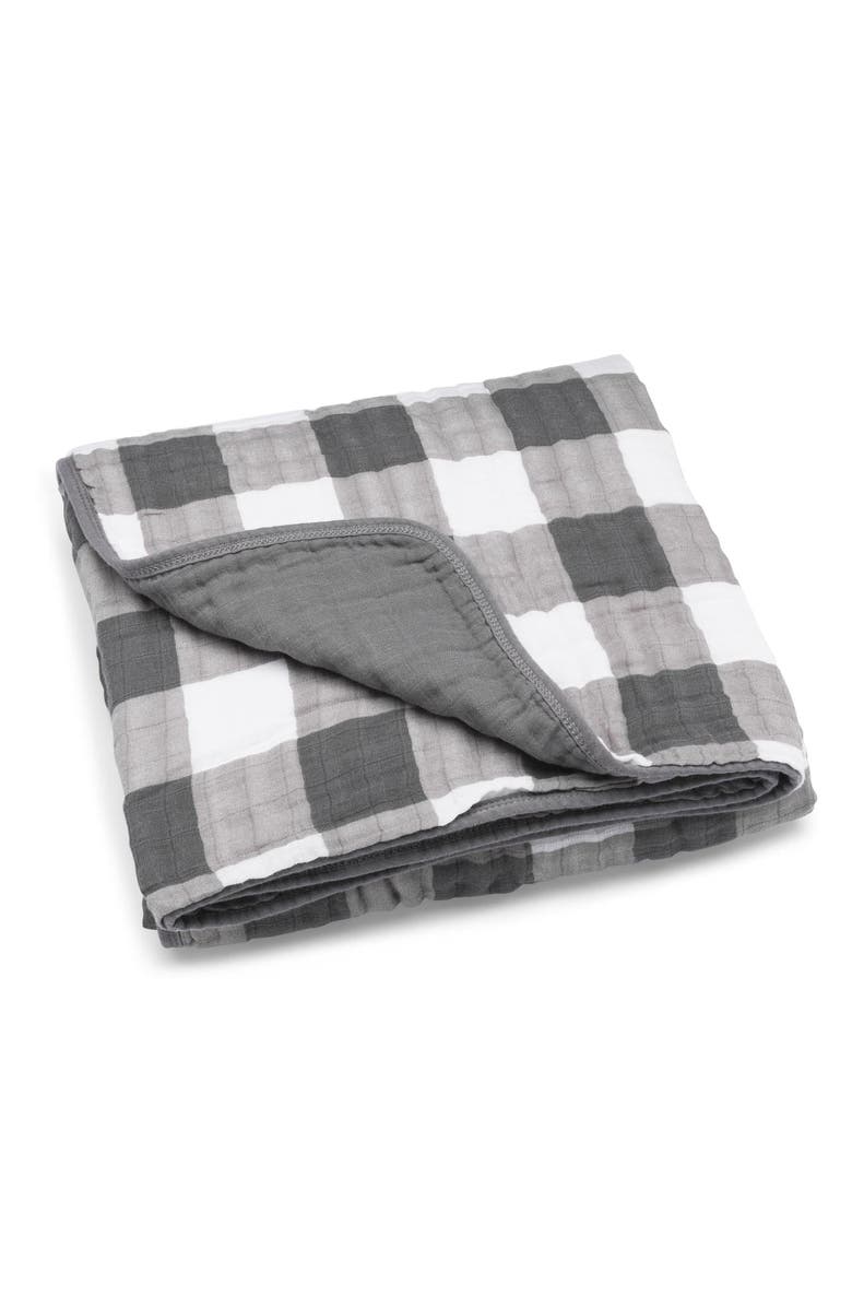 Parker Baby Co. Muslin Quilt, Main, color, Gray Buffalo