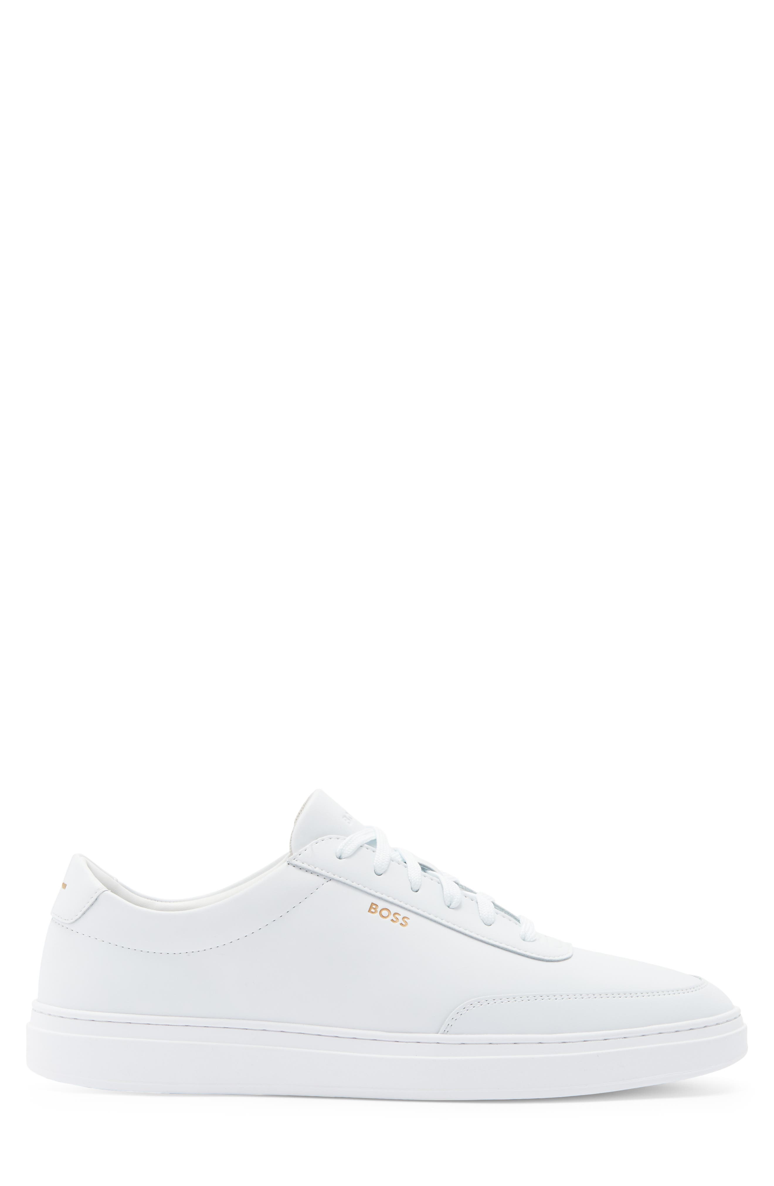 BOSS Kieran Tenn Low Top Sneaker, Alternate, color, White