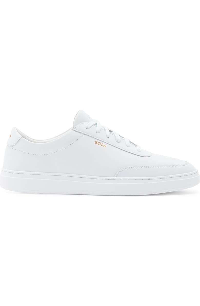 BOSS Kieran Tenn Low Top Sneaker, Alternate, color, White