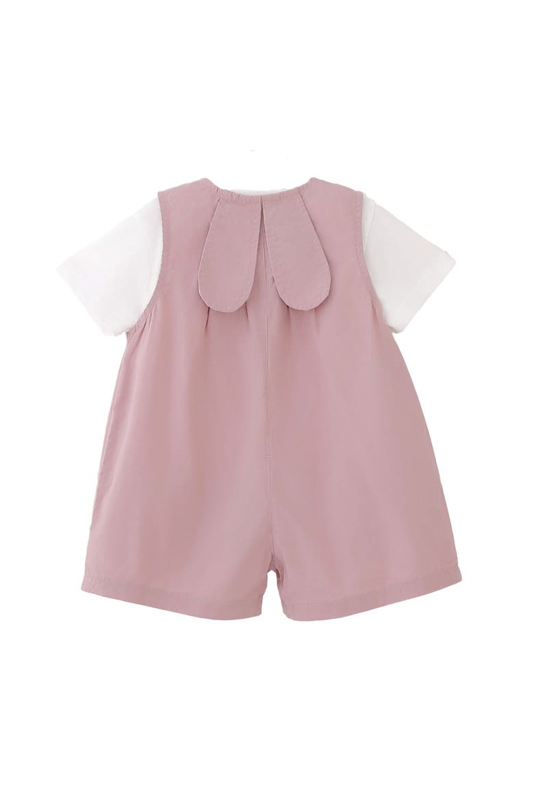 Button Romper Set, Alternate, color, Pink