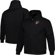 DUNBROOKE Men's Dunbrooke Black Atlanta Falcons Big & Tall Dakota Canvas Hoodie Full-Zip Jacket