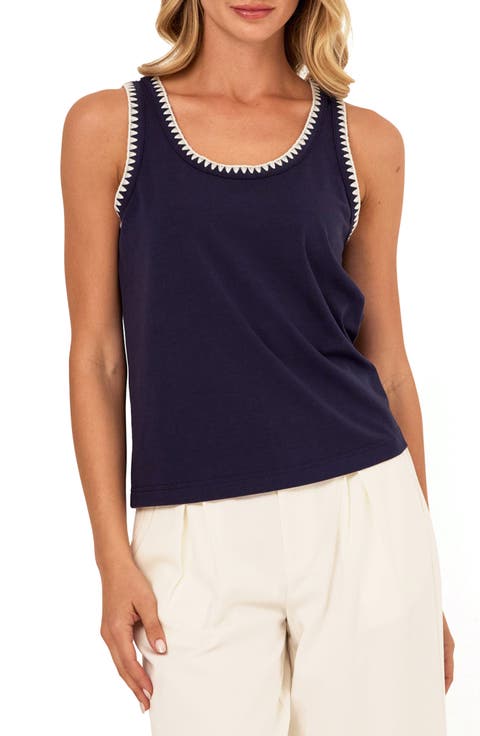 Genevieve Contrast Trim Tank