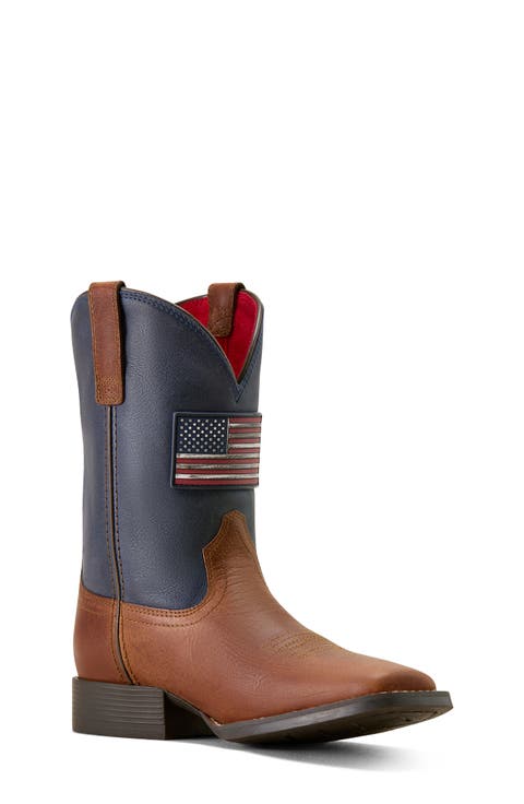 Kids' Freedom Rider Wide Square Toe Western Boot (Toddler, Little Kid & Big Kid)