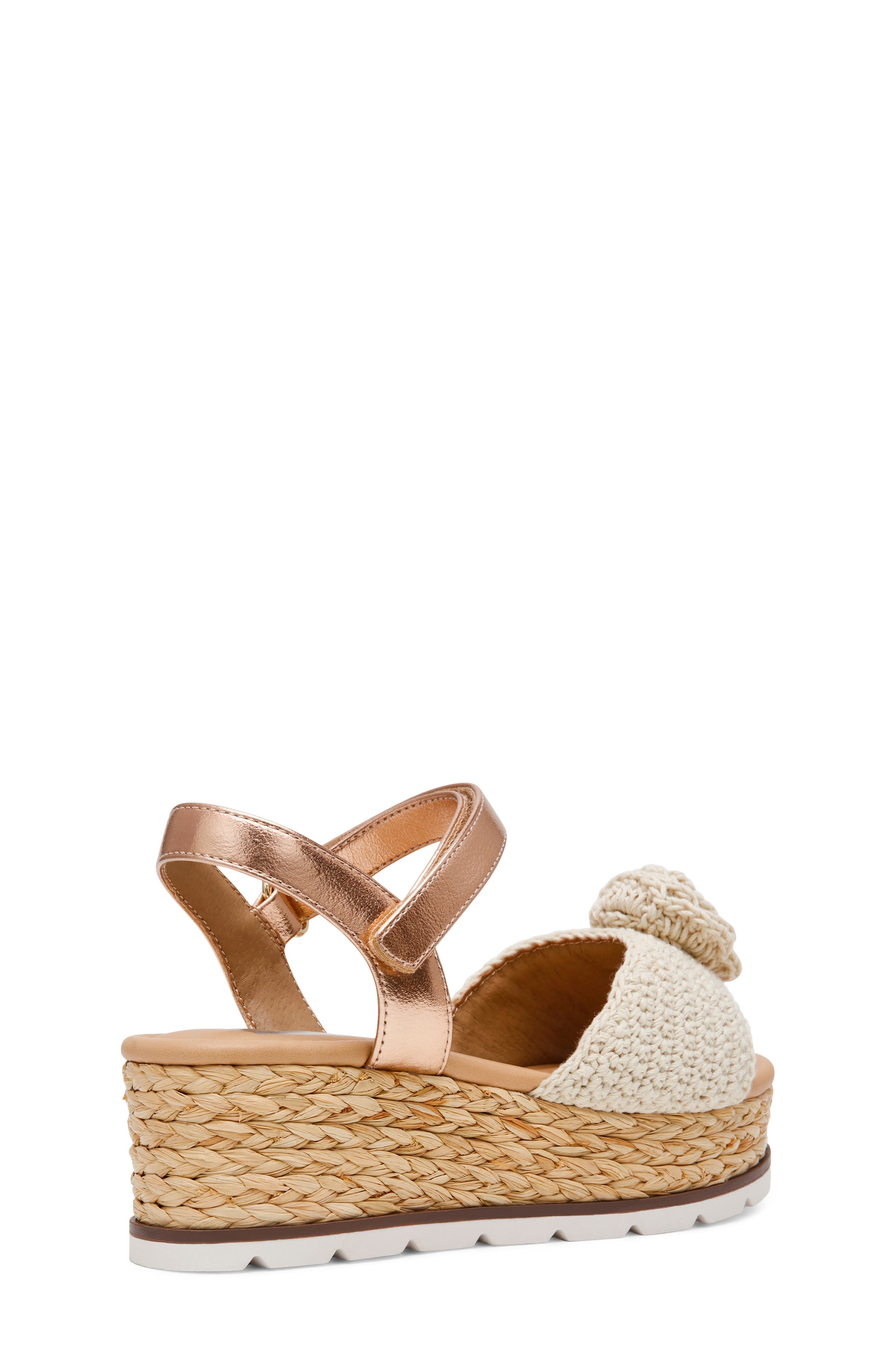 Dolce Vita Kids' Valissa Wedge Sandal, Alternate, color, Ivory/ Rose Gold