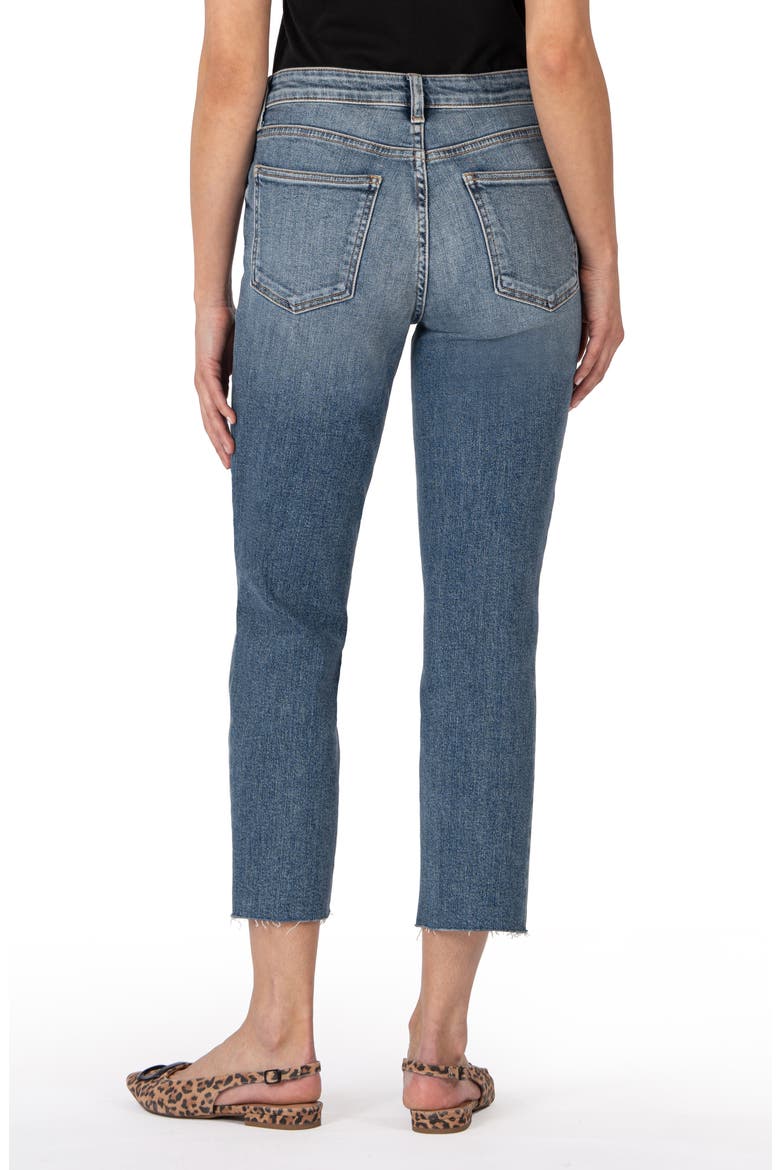Rachael Fab Ab High Waist Raw Hem Mom Jeans, Alternate, color, EXALTED W/MED