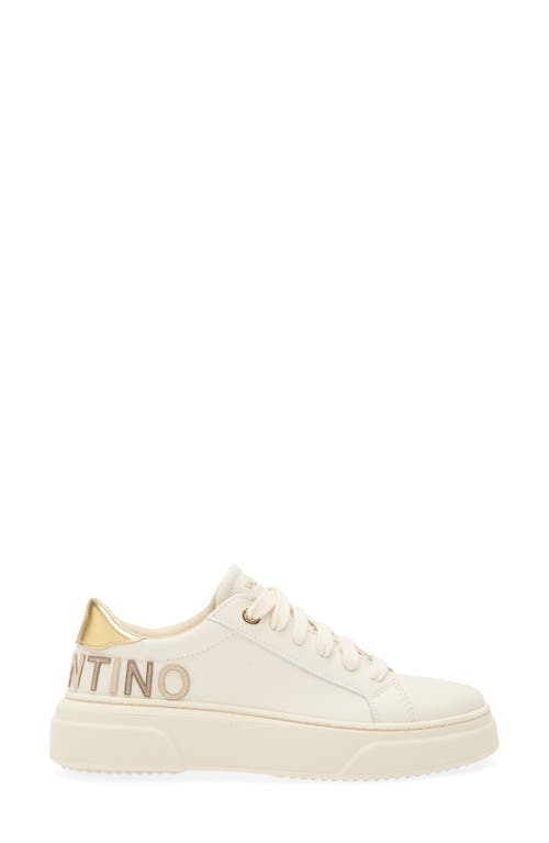 Valentino By Mario Valentino Alice Low Top Sneaker In White