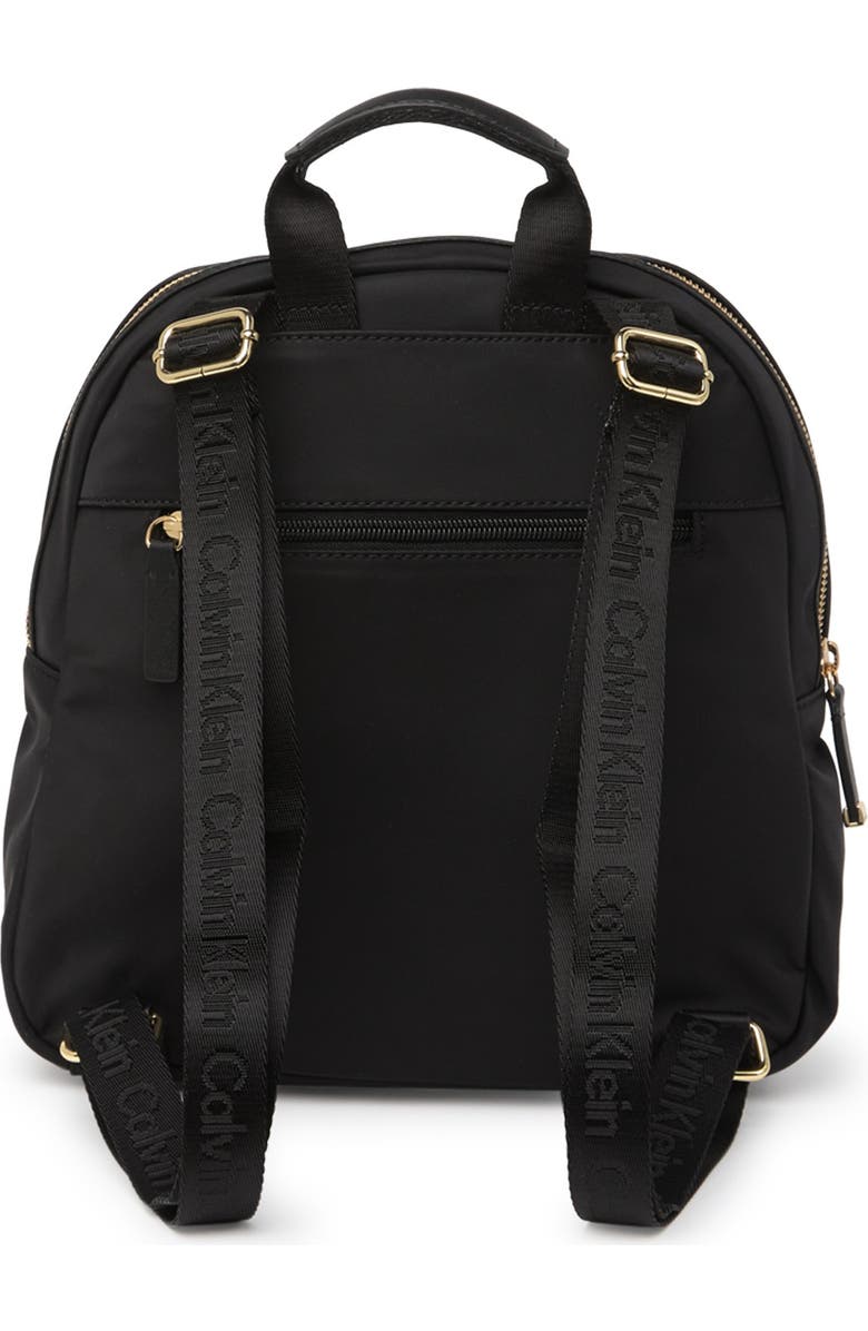 Calvin Klein Belfast Leather Trimmed Nylon Backpack, Alternate, color,