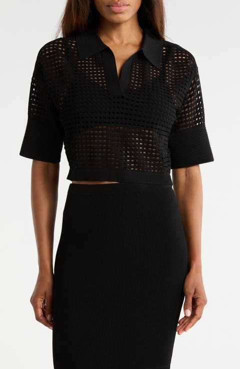 Harper Knit Johnny Collar Top