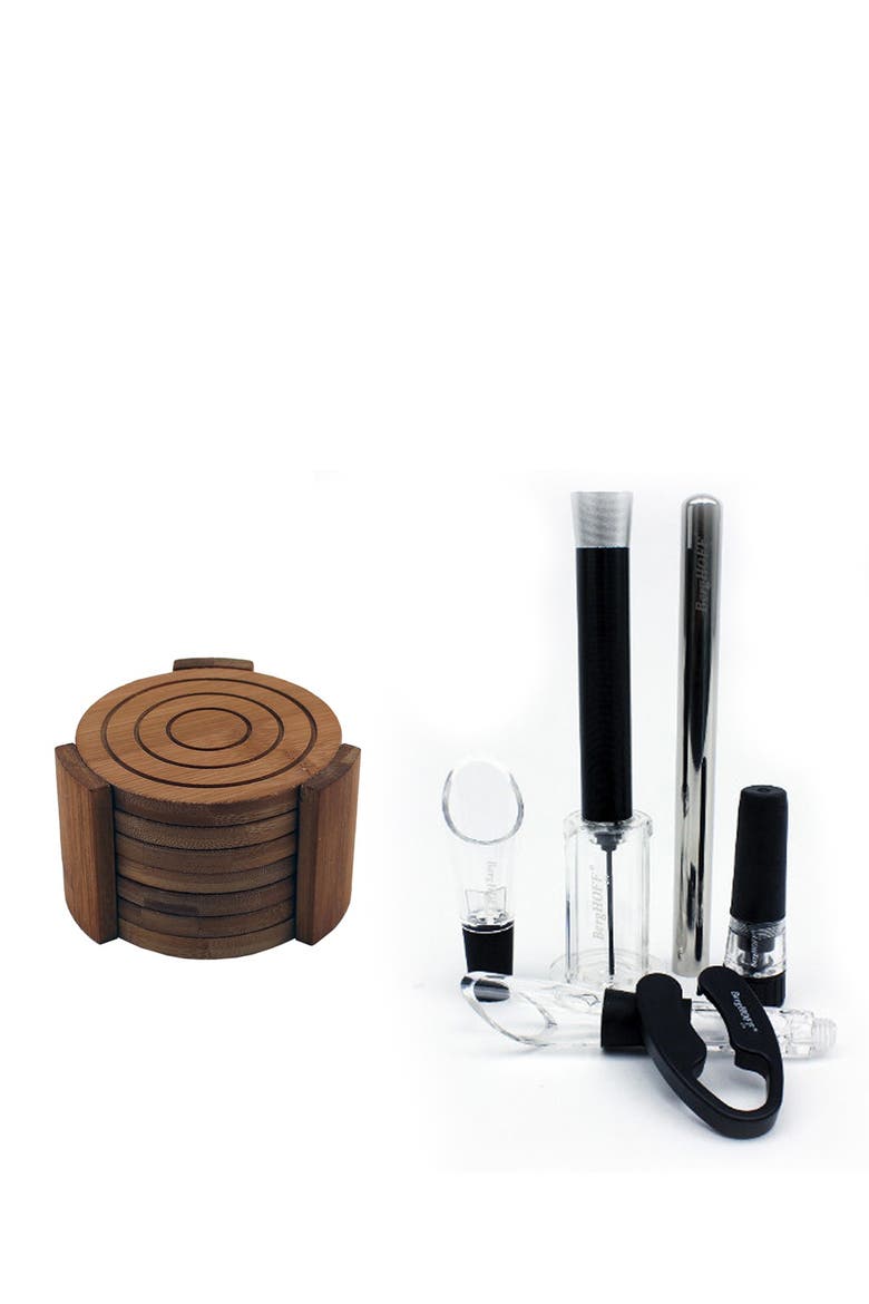 12-Piece Wine Set, Main, color, NATURAL/BLACK