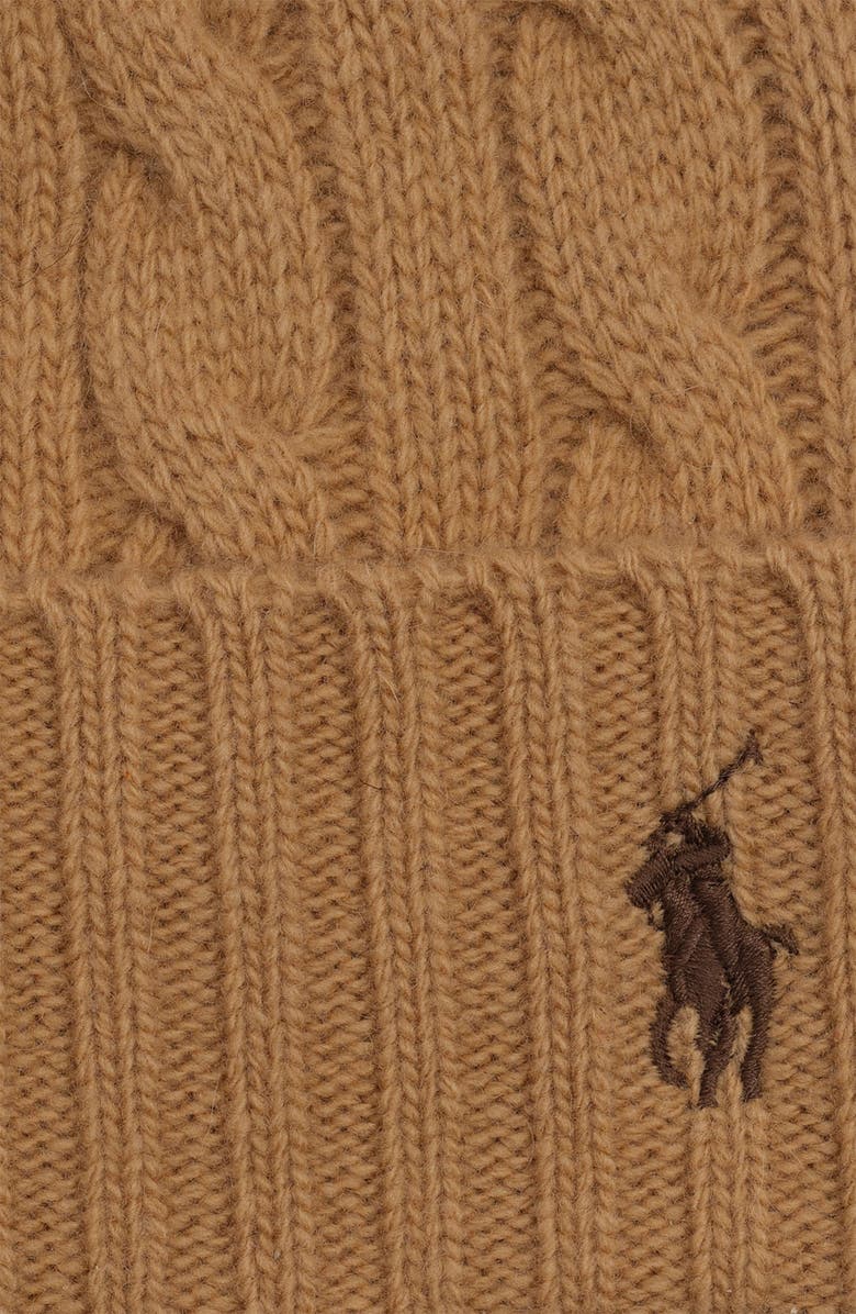 Polo Ralph Lauren Classic Cable Beanie Polo Ralph Lauren, Alternate, color, Camel