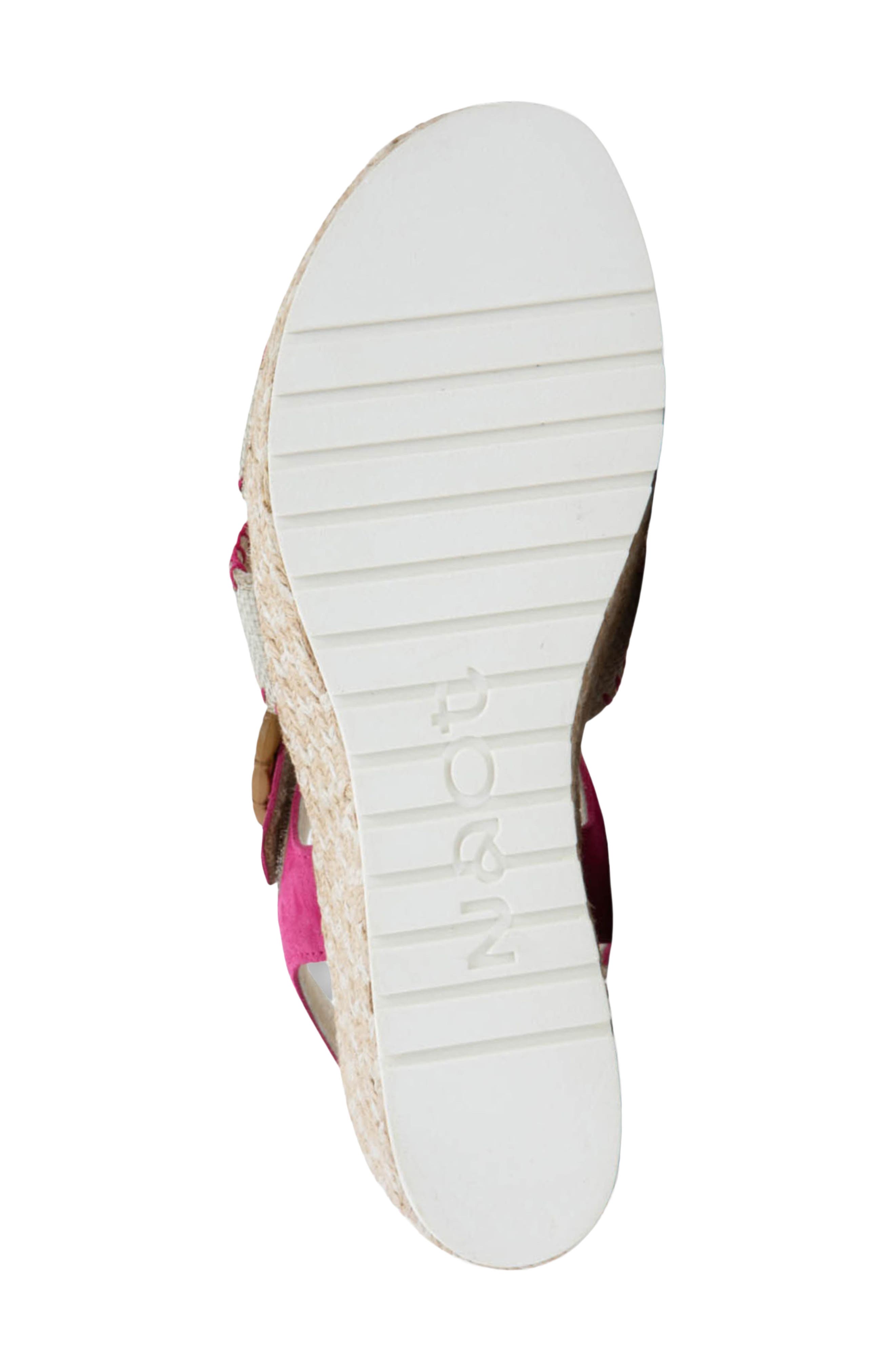 Majorca Platform Sandal, Alternate, color, FUCHSIA WITH RAFFIA