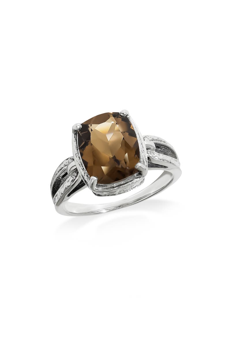 YS GEMS Sterling Silver Quartz Ring, Main, color, Brown