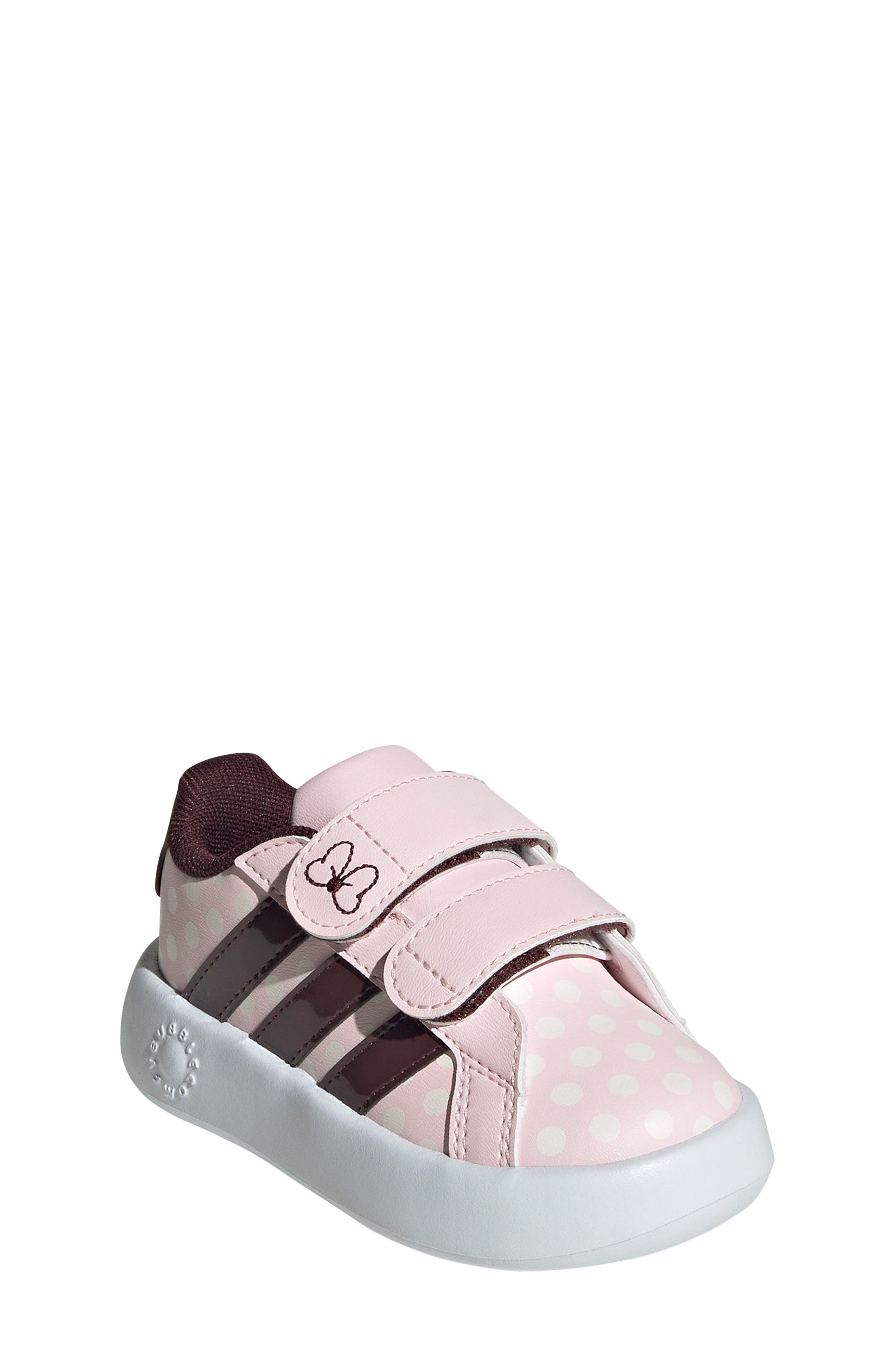 adidas Kids' Grand Court Sneaker, Main, color, Pink/ Ruby/ White
