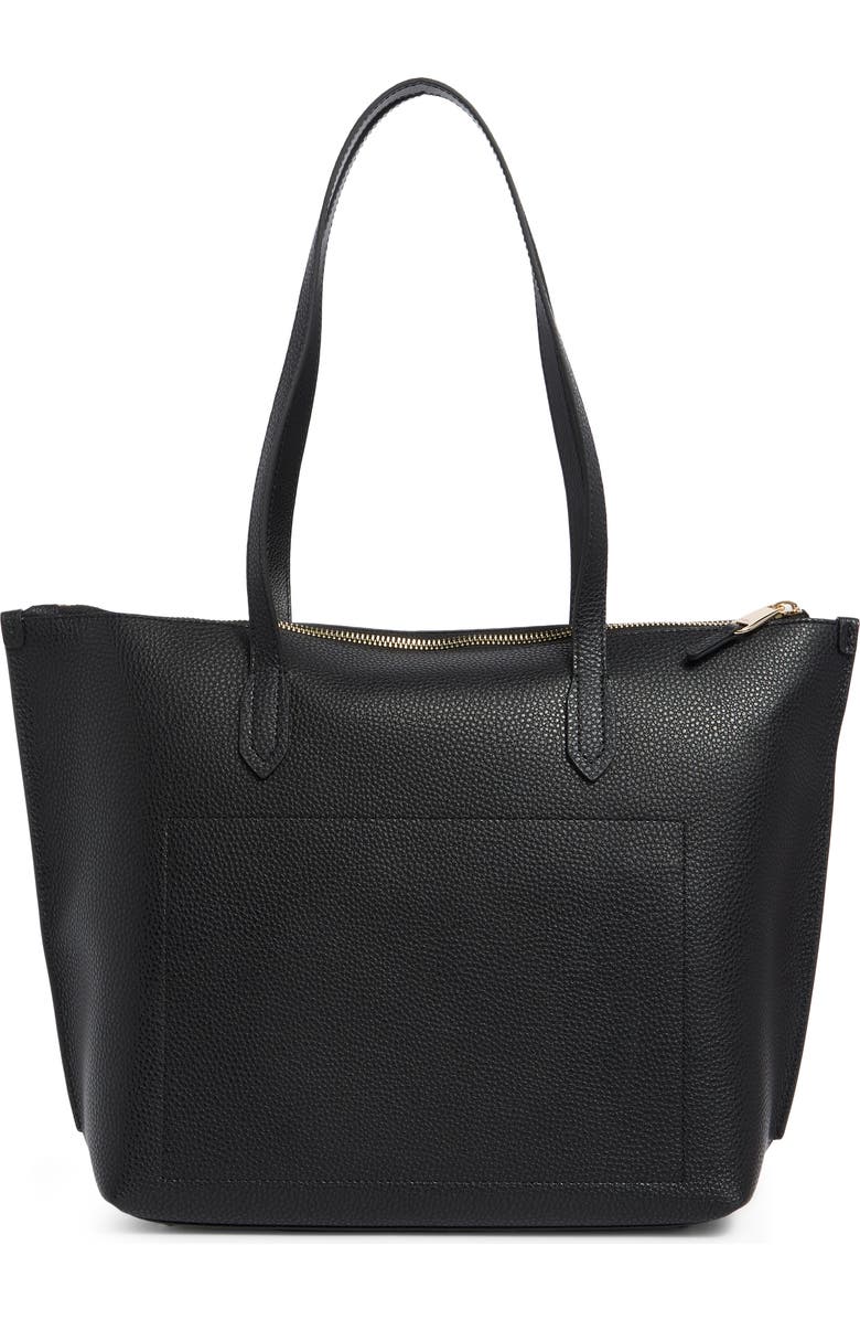 Furla Classic Medium Leather Tote, Alternate, color, Nero