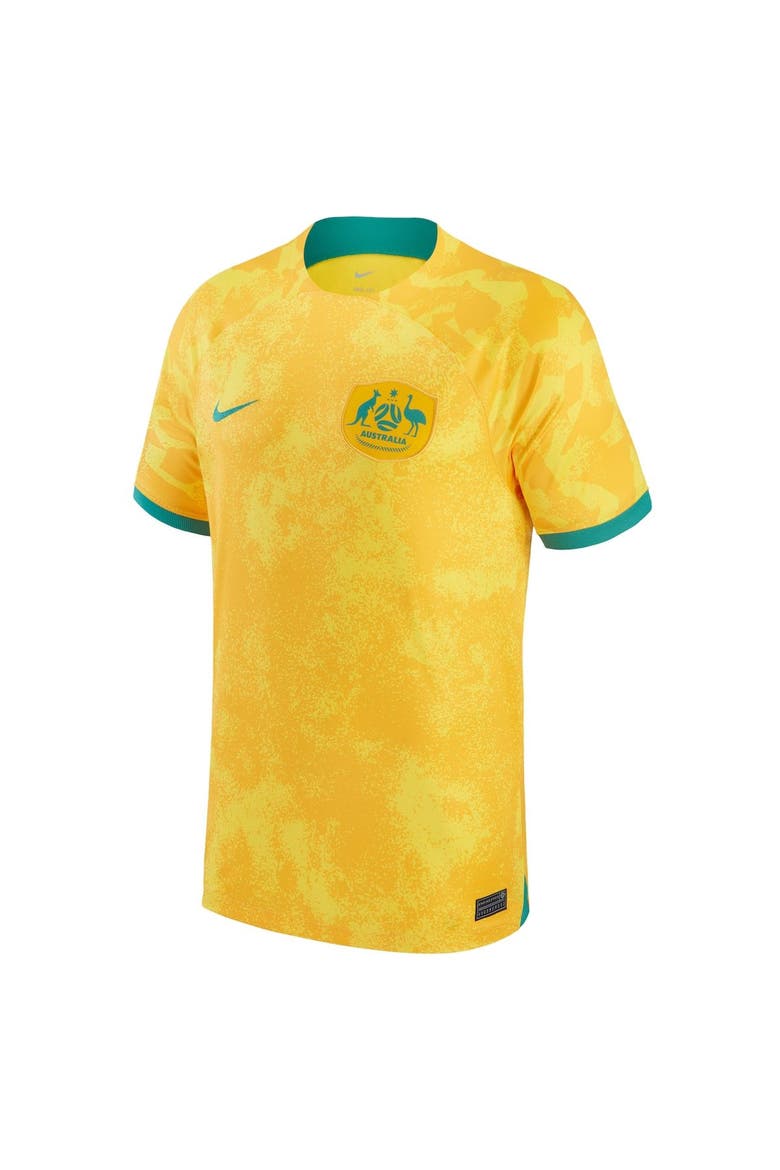 Men's Nike Yellow Australia National Team 2022/23 Home Replica Jersey, Alternate, color, Yellow