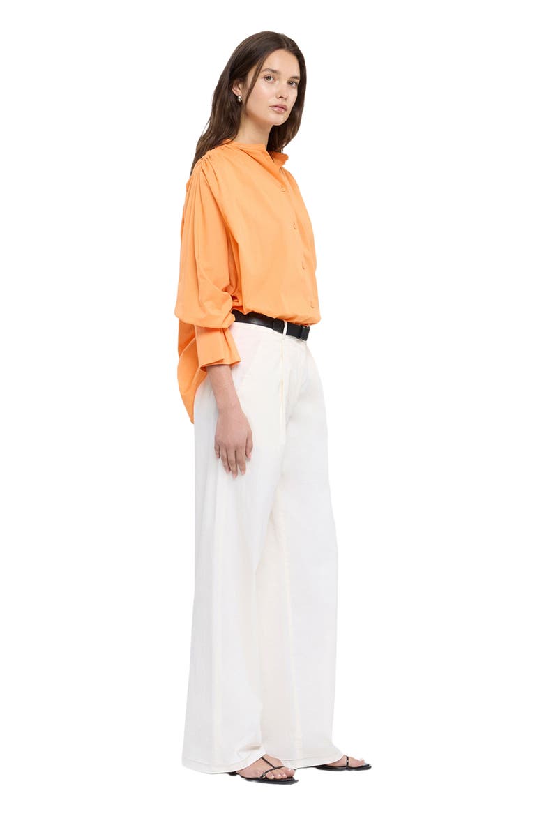Gathered Voile Blouse, Main, color, PAPAYA