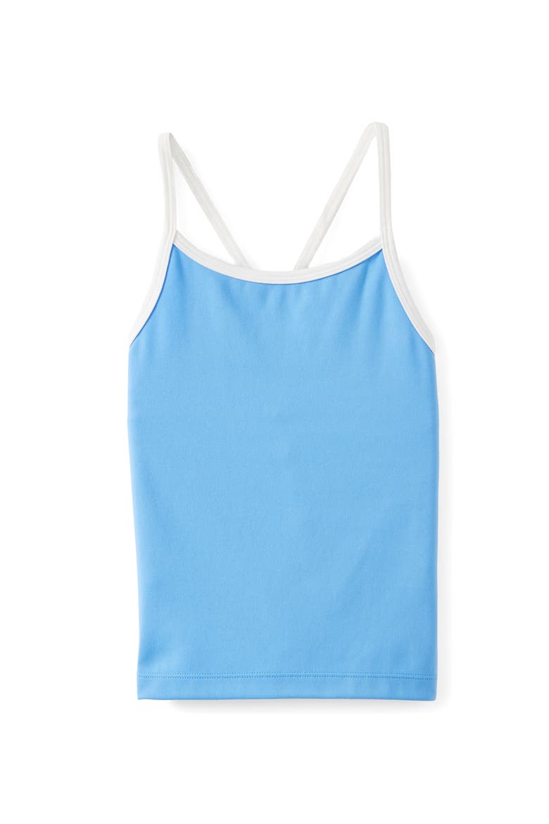 Kid's Soft Stretch Active Cross Back Tank, Main, color, Blue Bonnet