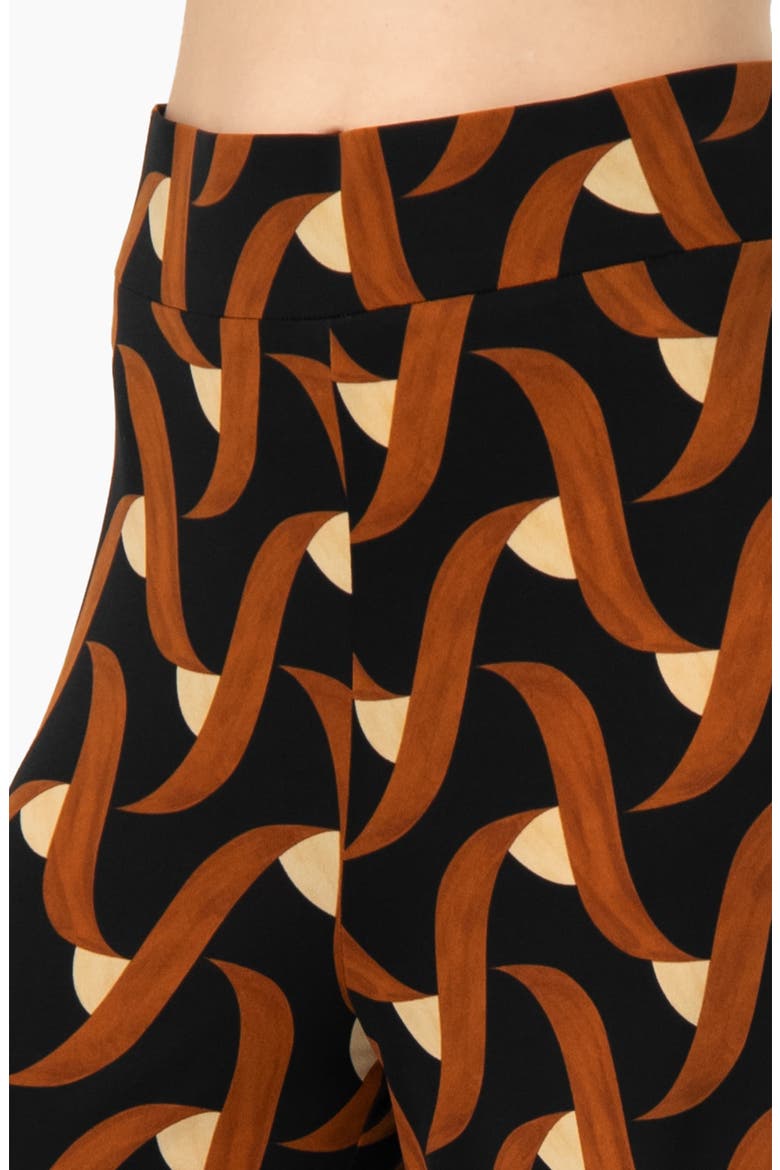Geometric Strech Wide Pants, Alternate, color, Multi-Brown