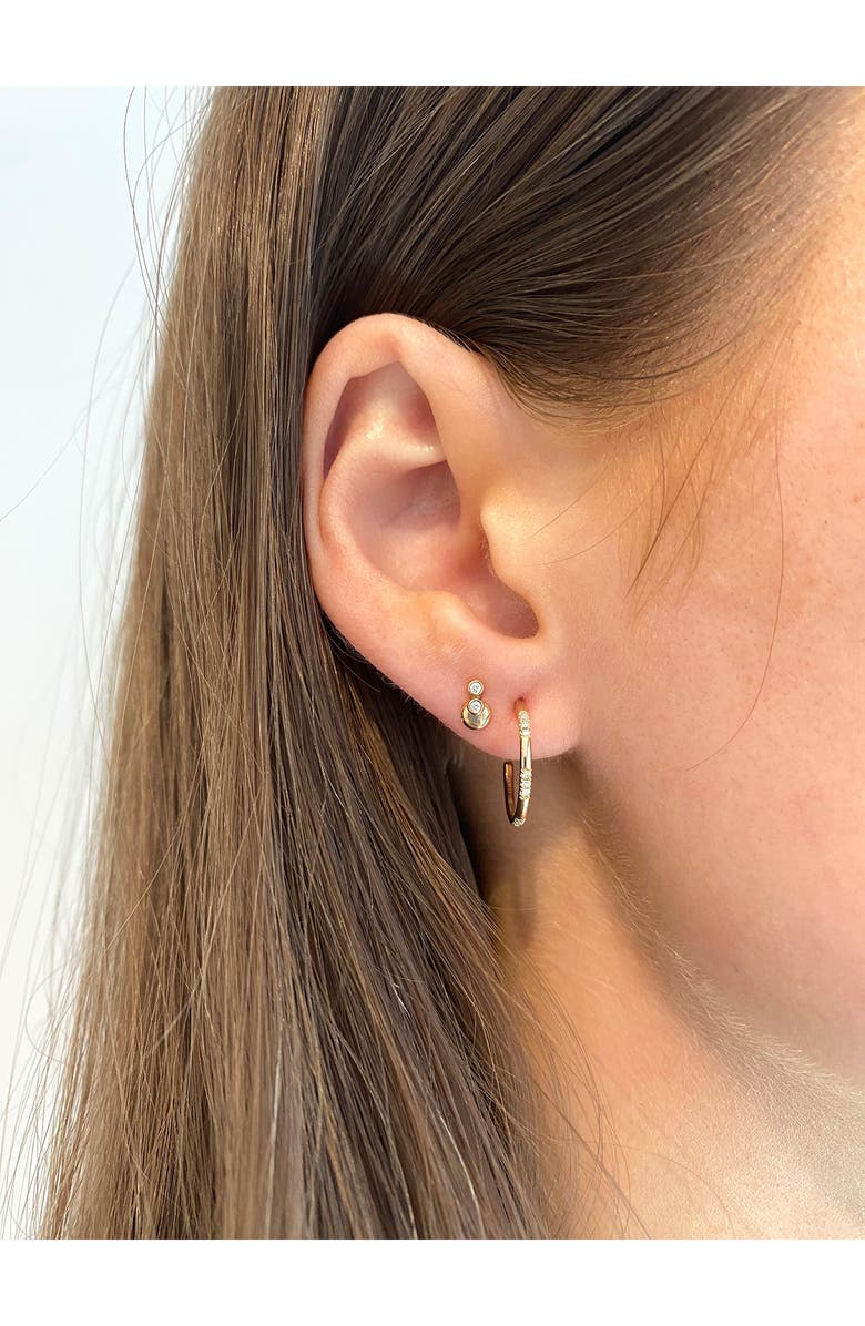 Dana Rebecca Designs Sylvie Rose Diamond Hoop Earrings, Alternate, color, Yellow Gold