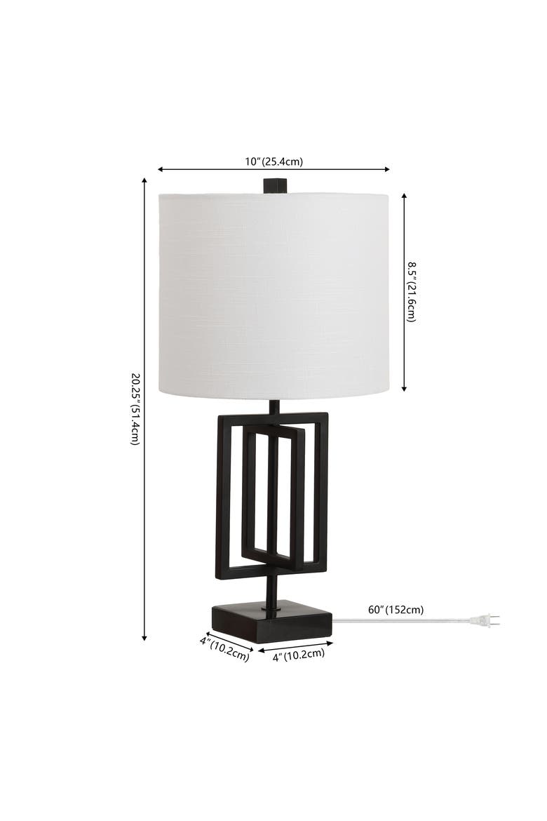 Anya Metal/Marble LED Table Lamp, Alternate, color, Black