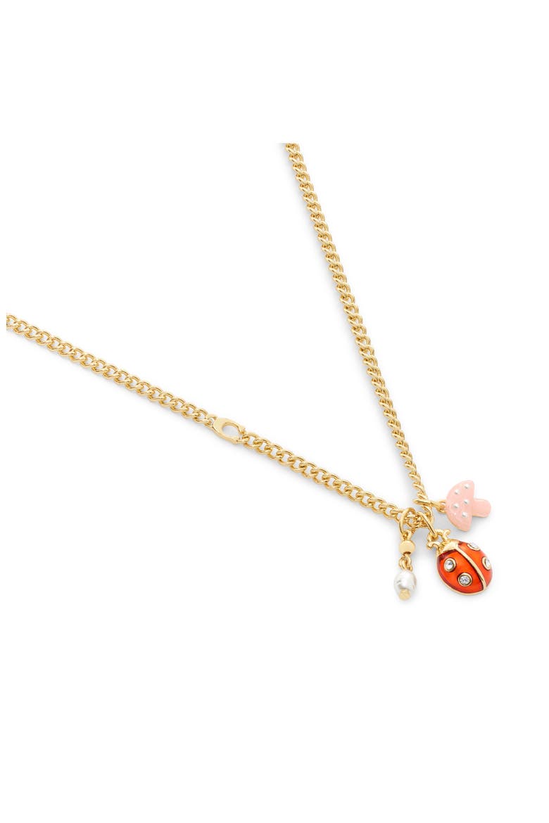 Charm Pendant Necklace, Alternate, color, RED