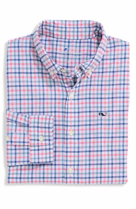 vineyard vines Kids' Forepeak Plaid Performance Button-Down Shirt