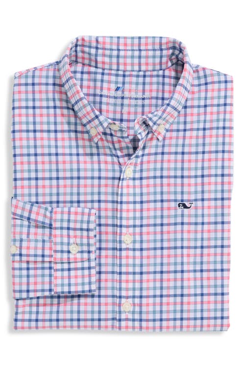 Vineyard Vines Kids' Forepeak Plaid Performance Button-down Shirt In Multi