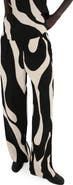 MANGO Print Straight Leg Pants
