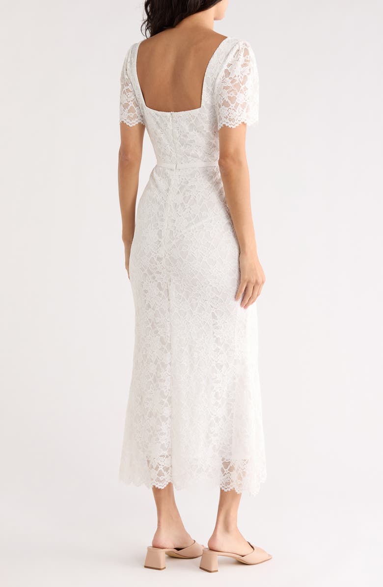 NSR Lace Short Sleeve Maxi Dress, Alternate, color, White