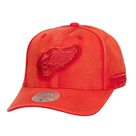 Men's Mitchell & Ness  Red Detroit Red Wings Downtown Snow Wash Pro-Crown Adjustable Hat