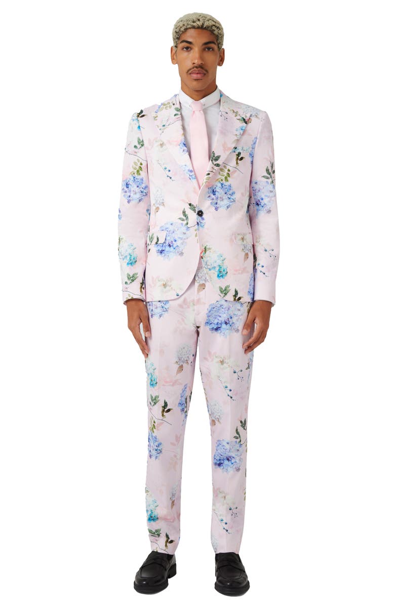Twisted Tailor Pickhurst Slim Fit Pink Floral Suit Jacket, Alternate, color, 
