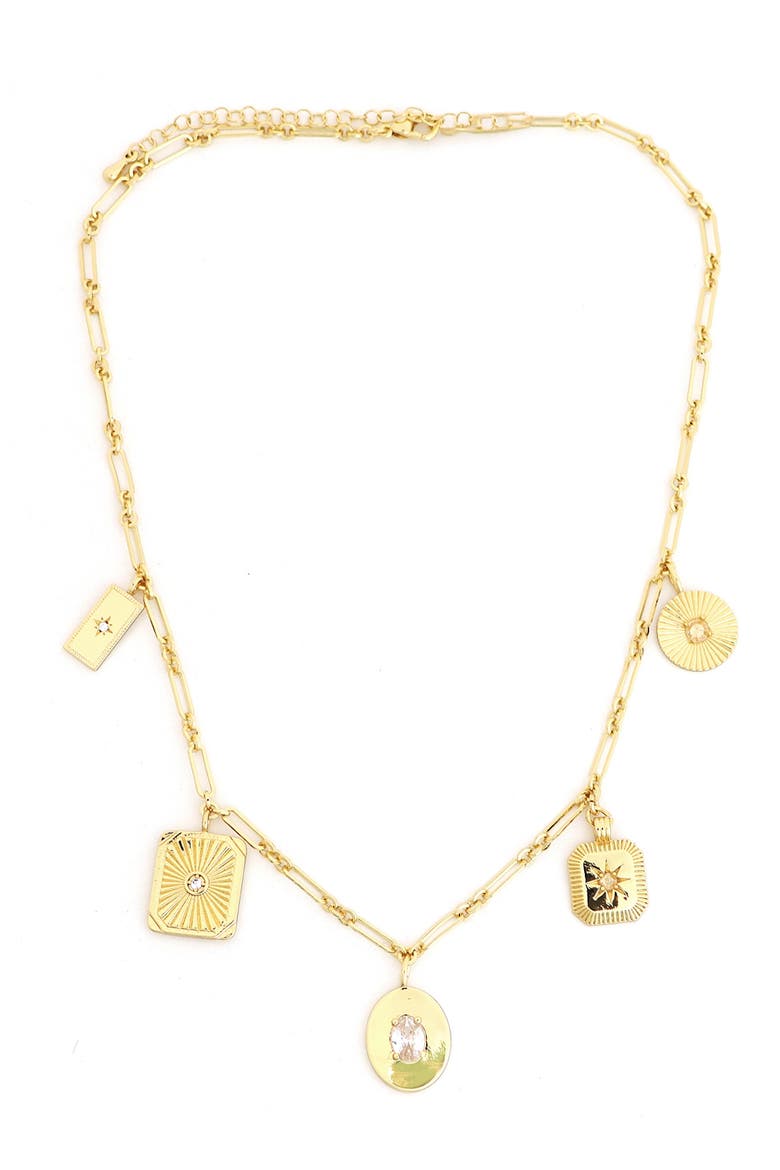 Mixed Charm Necklace, Main, color, GOLD