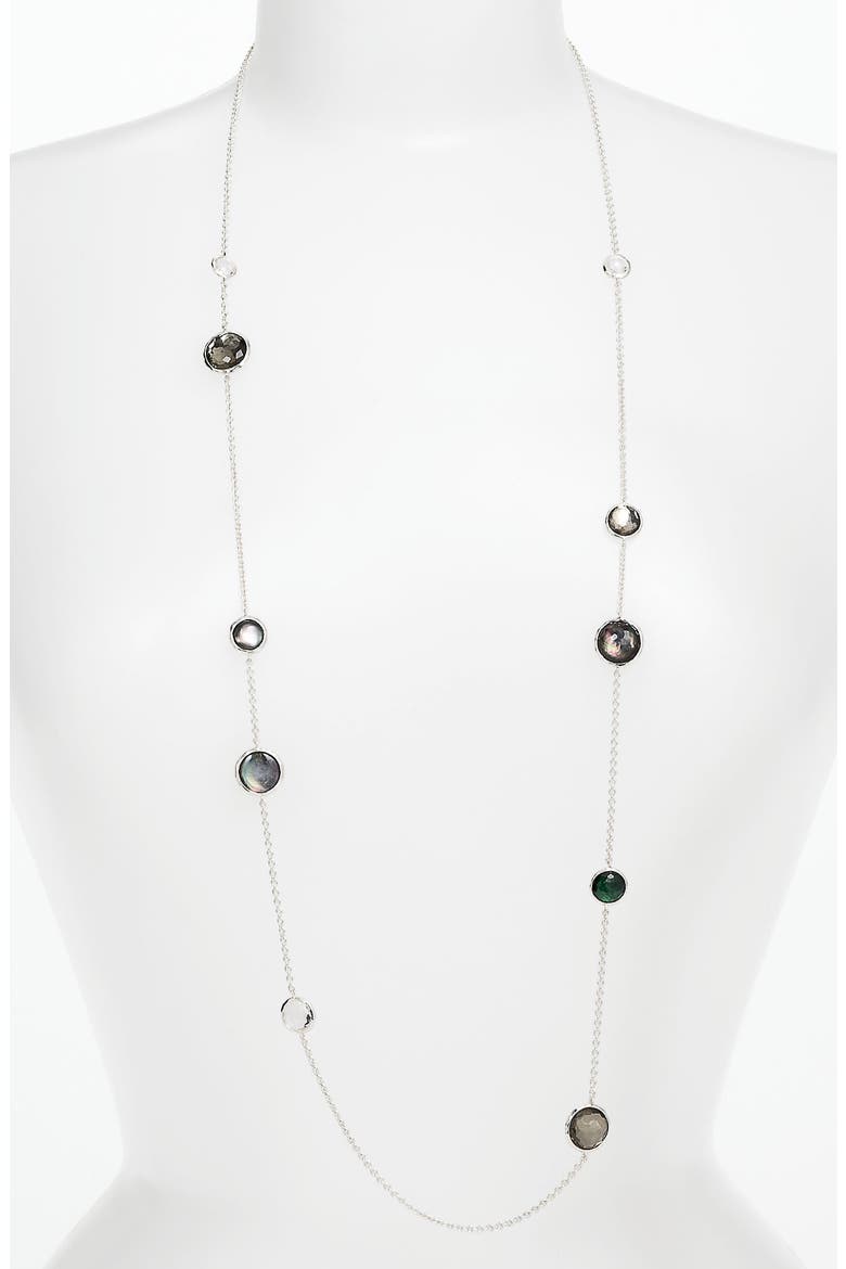 'Wonderland - Lollipop' Long Station Necklace (Nordstrom Exclusive), Main, color, SILVER/ PROSECCO