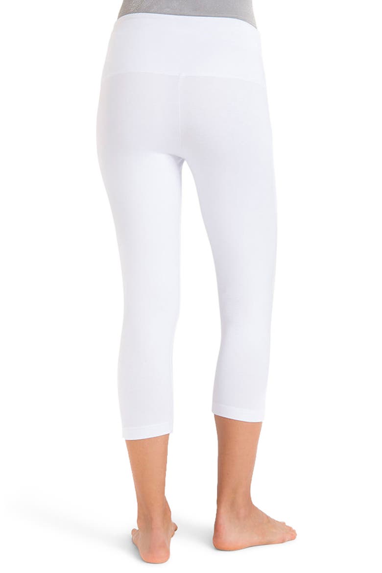Lyssé Control Top High Waist Capris, Alternate, color, WHITE