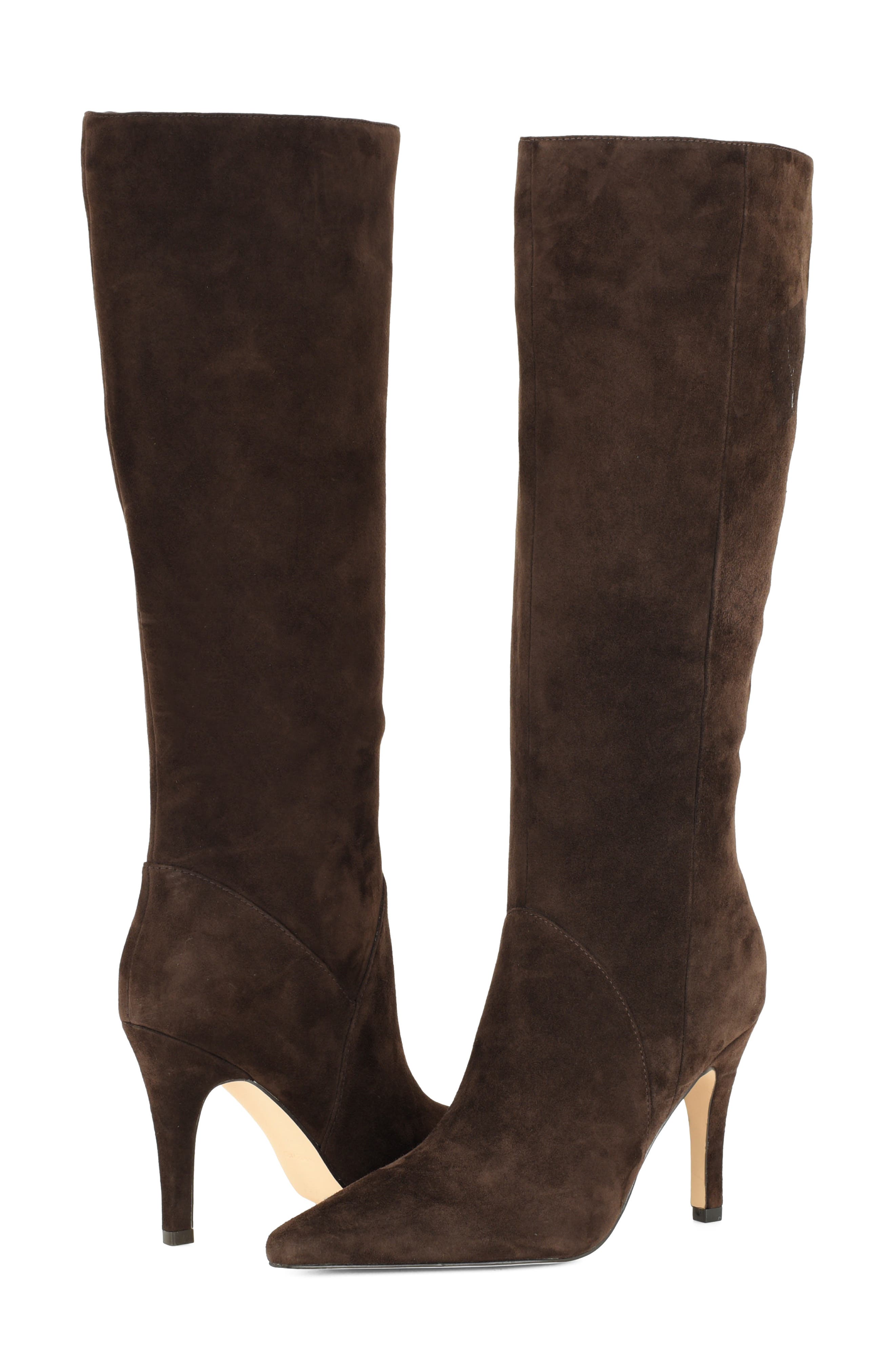 Korin Wide Calf Knee High Boot, Alternate, color, DARK BROWN