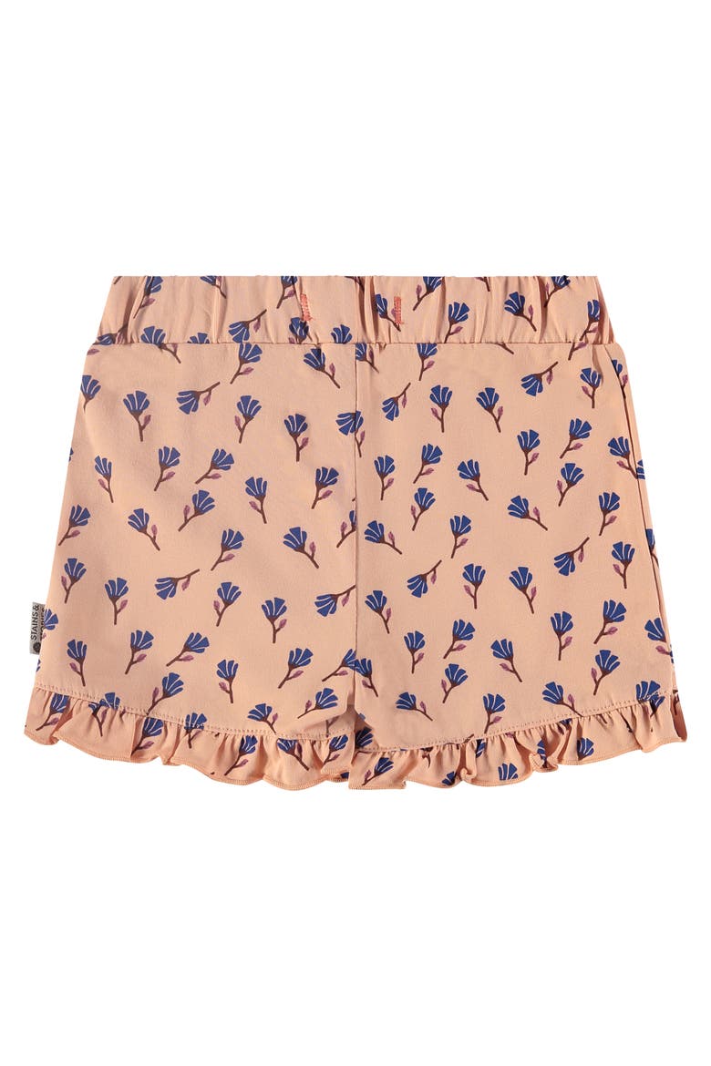 Allover Floral Ruffle Skort, Alternate, color, Salmon