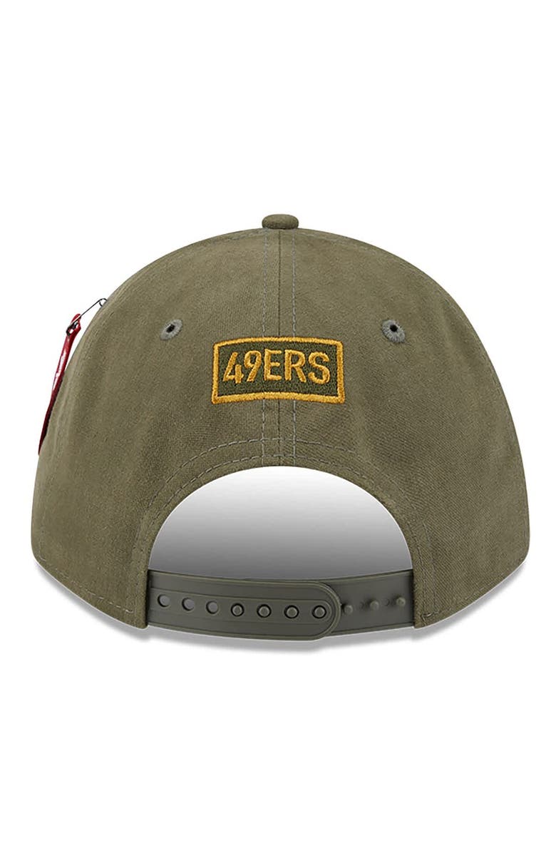New Era x Alpha Industries Men's New Era x Alpha Industries  Olive San Francisco 49ers A-Frame 9FORTY Adjustable Hat, Alternate, color, Olive