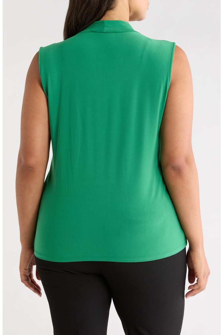 Pleat Front Sleeveless Top, Alternate, color, LUSH GREEN