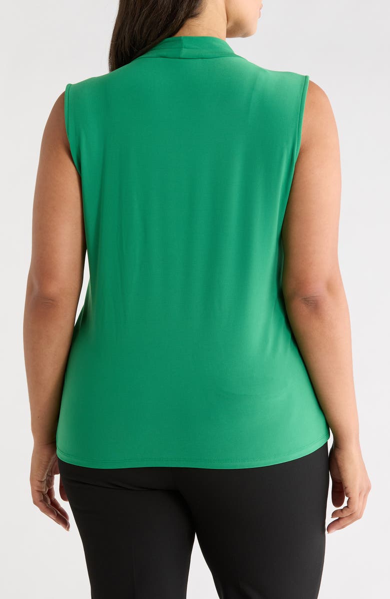 KASPER Pleat Front Sleeveless Top, Alternate, color, Lush Green