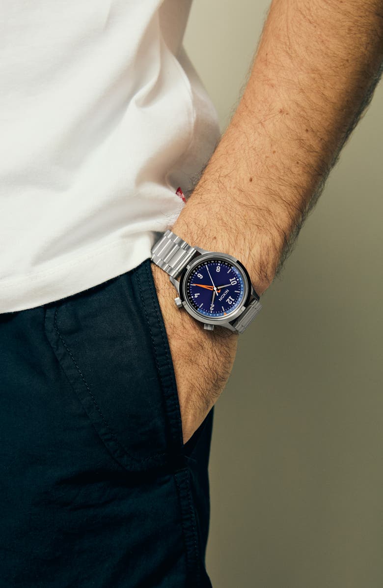 Nixon Drifter 40 Watch, 40mm, Alternate, color, Silver / Midnight Sunray