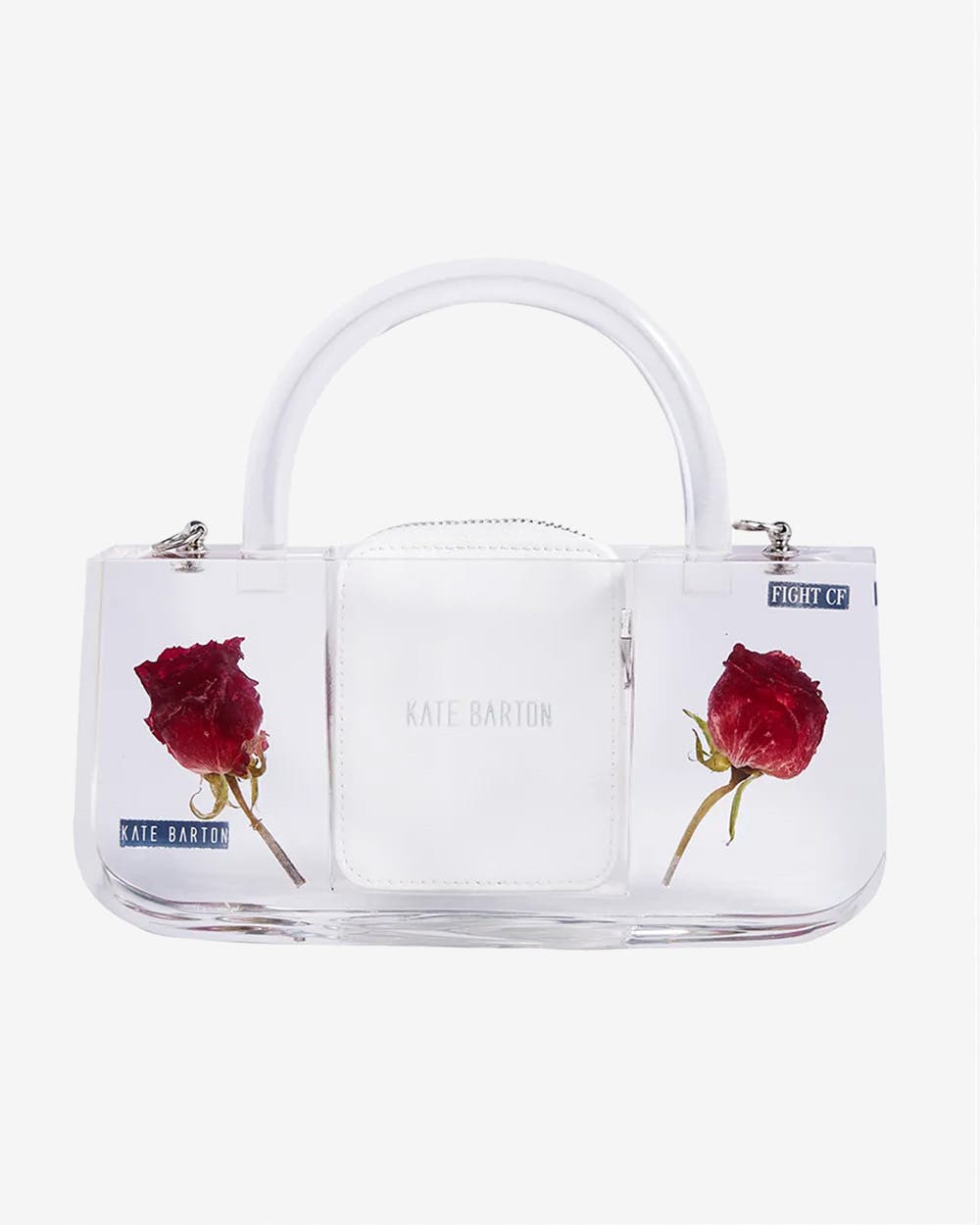 KATE BARTON Floating Rose Bag, Main, color, Clear